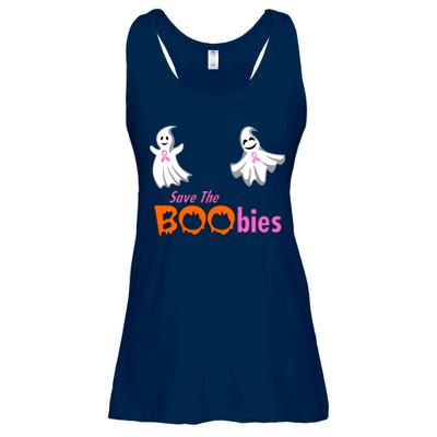 Save The Boobies Halloween Ghost Ladies Essential Flowy Tank