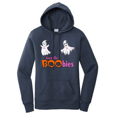 Save The Boobies Halloween Ghost Women's Pullover Hoodie