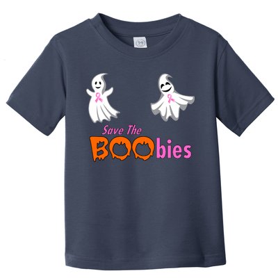 Save The Boobies Halloween Ghost Toddler T-Shirt