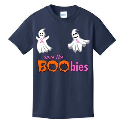 Save The Boobies Halloween Ghost Kids T-Shirt