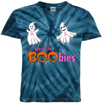 Save The Boobies Halloween Ghost Kids Tie-Dye T-Shirt