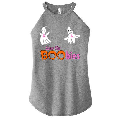 Save The Boobies Halloween Ghost Women’s Perfect Tri Rocker Tank