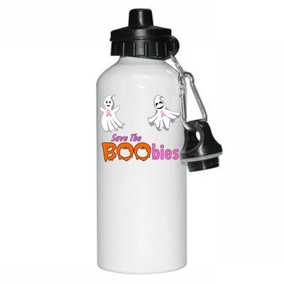 Save The Boobies Halloween Ghost Aluminum Water Bottle