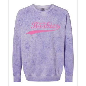 Save The Boobies Retro Breast Cancer Colorblast Crewneck Sweatshirt