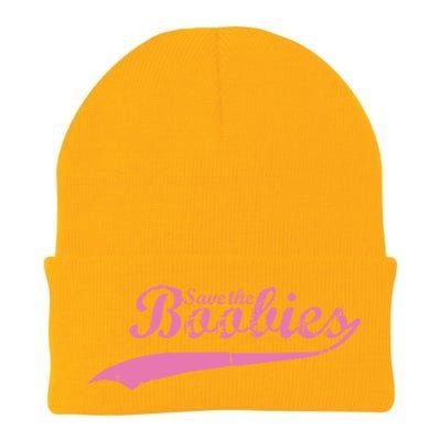 Save The Boobies Retro Breast Cancer Knit Cap Winter Beanie