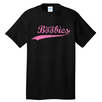 Save The Boobies Retro Breast Cancer Tall T-Shirt