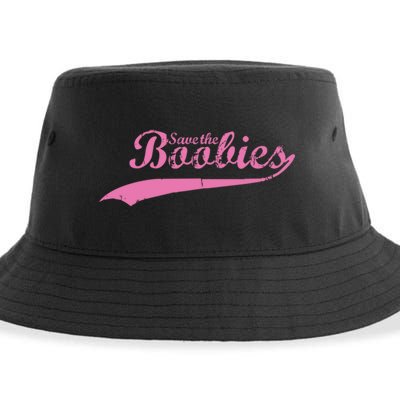 Save The Boobies Retro Breast Cancer Sustainable Bucket Hat