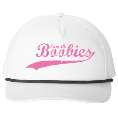 Save The Boobies Retro Breast Cancer Snapback Five-Panel Rope Hat