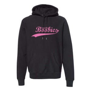 Save The Boobies Retro Breast Cancer Premium Hoodie