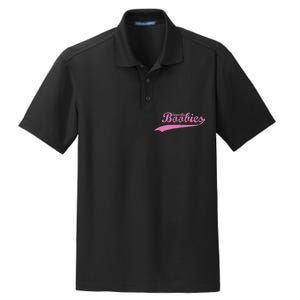 Save The Boobies Retro Breast Cancer Dry Zone Grid Polo