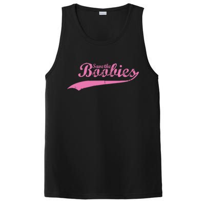 Save The Boobies Retro Breast Cancer PosiCharge Competitor Tank