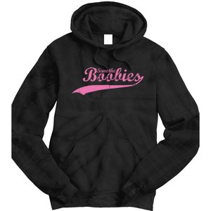 Save The Boobies Retro Breast Cancer Tie Dye Hoodie