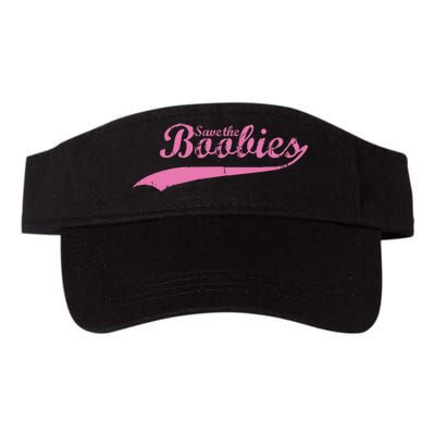 Save The Boobies Retro Breast Cancer Valucap Bio-Washed Visor