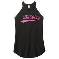 Save The Boobies Retro Breast Cancer Women's Perfect Tri Rocker Tank