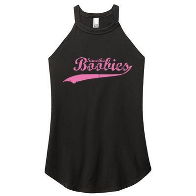 Save The Boobies Retro Breast Cancer Women's Perfect Tri Rocker Tank