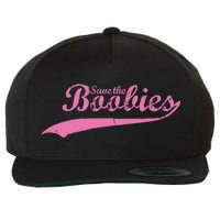 Save The Boobies Retro Breast Cancer Wool Snapback Cap