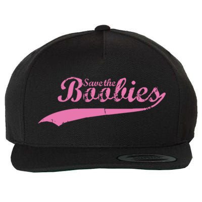 Save The Boobies Retro Breast Cancer Wool Snapback Cap