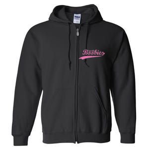 Save The Boobies Retro Breast Cancer Full Zip Hoodie