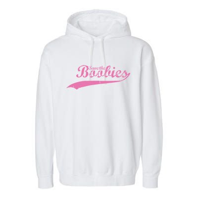 Save The Boobies Retro Breast Cancer Garment-Dyed Fleece Hoodie