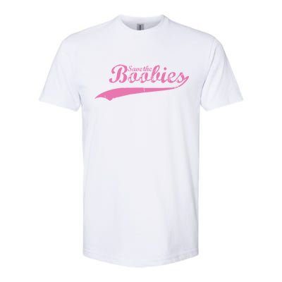 Save The Boobies Retro Breast Cancer Softstyle® CVC T-Shirt