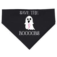 Save The Boooobs Breast Cancer Halloween Ghost USA-Made Doggie Bandana