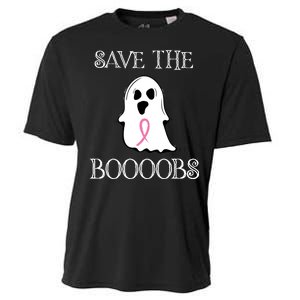 Save The Boooobs Breast Cancer Halloween Ghost Cooling Performance Crew T-Shirt