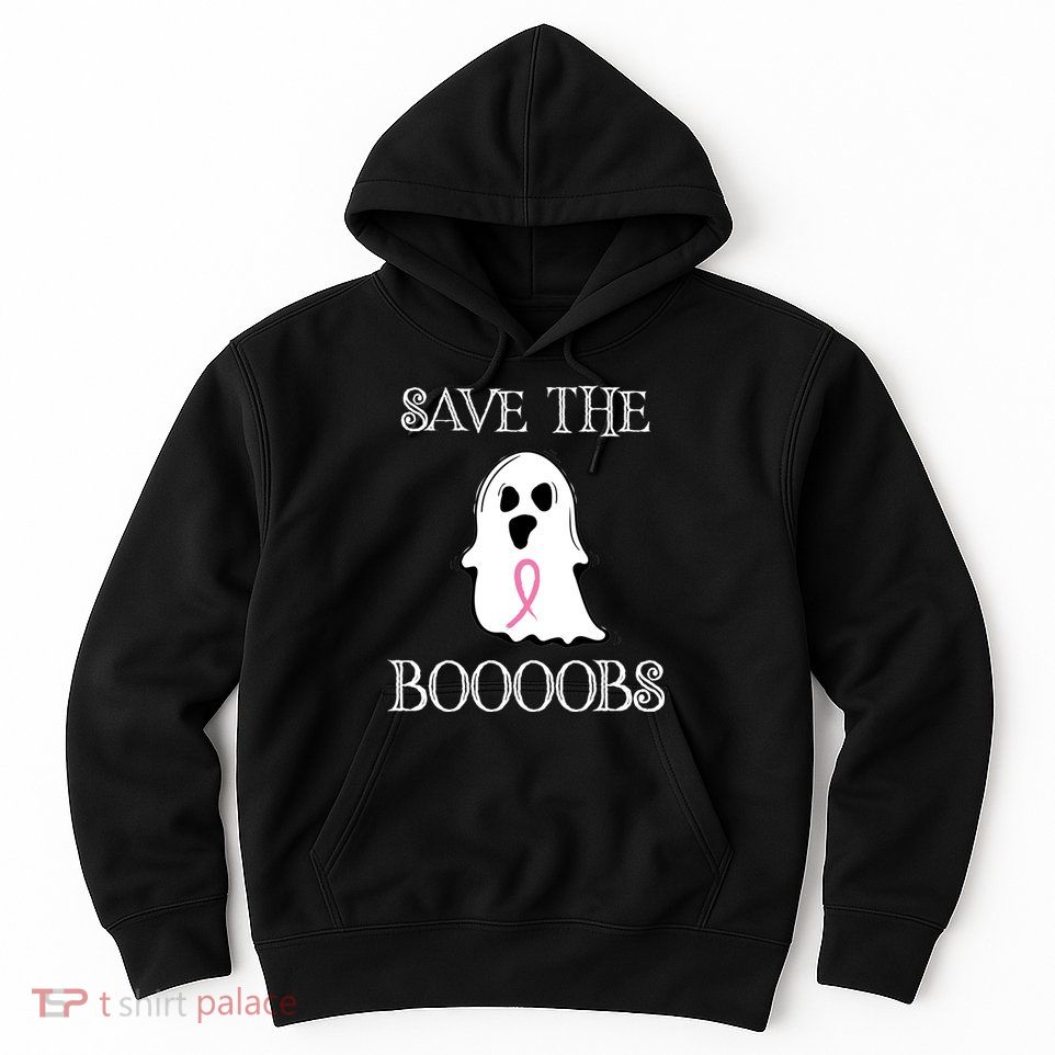 Save The Boooobs Breast Cancer Halloween Ghost Hoodie