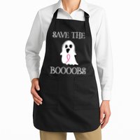 Save The Boooobs Breast Cancer Halloween Ghost Apron