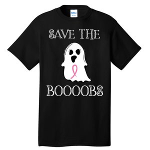 Save The Boooobs Breast Cancer Halloween Ghost Tall T-Shirt