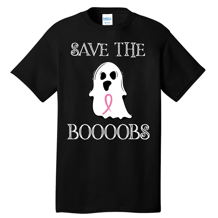 Save The Boooobs Breast Cancer Halloween Ghost Tall T-Shirt