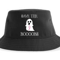 Save The Boooobs Breast Cancer Halloween Ghost Sustainable Bucket Hat