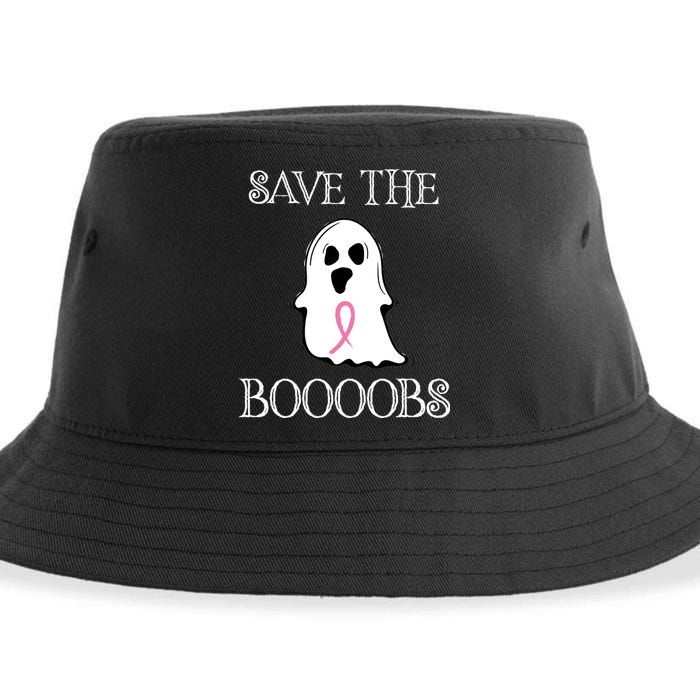 Save The Boooobs Breast Cancer Halloween Ghost Sustainable Bucket Hat