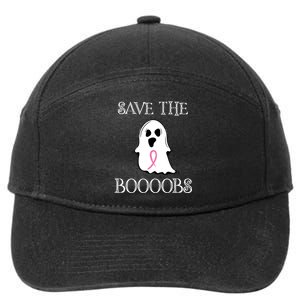 Save The Boooobs Breast Cancer Halloween Ghost 7-Panel Snapback Hat