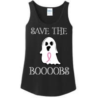 Save The Boooobs Breast Cancer Halloween Ghost Ladies Essential Tank