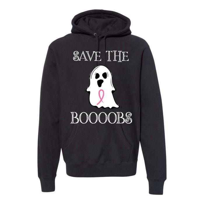 Save The Boooobs Breast Cancer Halloween Ghost Premium Hoodie