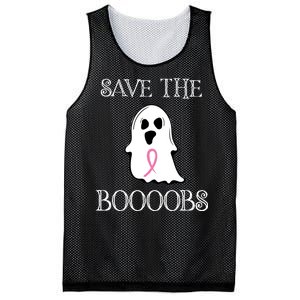 Save The Boooobs Breast Cancer Halloween Ghost Mesh Reversible Basketball Jersey Tank