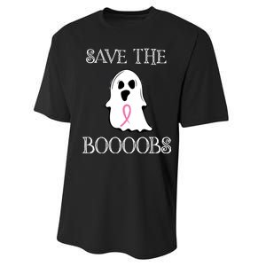 Save The Boooobs Breast Cancer Halloween Ghost Performance Sprint T-Shirt