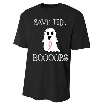 Save The Boooobs Breast Cancer Halloween Ghost Performance Sprint T-Shirt