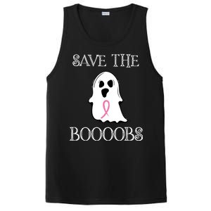 Save The Boooobs Breast Cancer Halloween Ghost PosiCharge Competitor Tank