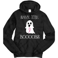 Save The Boooobs Breast Cancer Halloween Ghost Tie Dye Hoodie