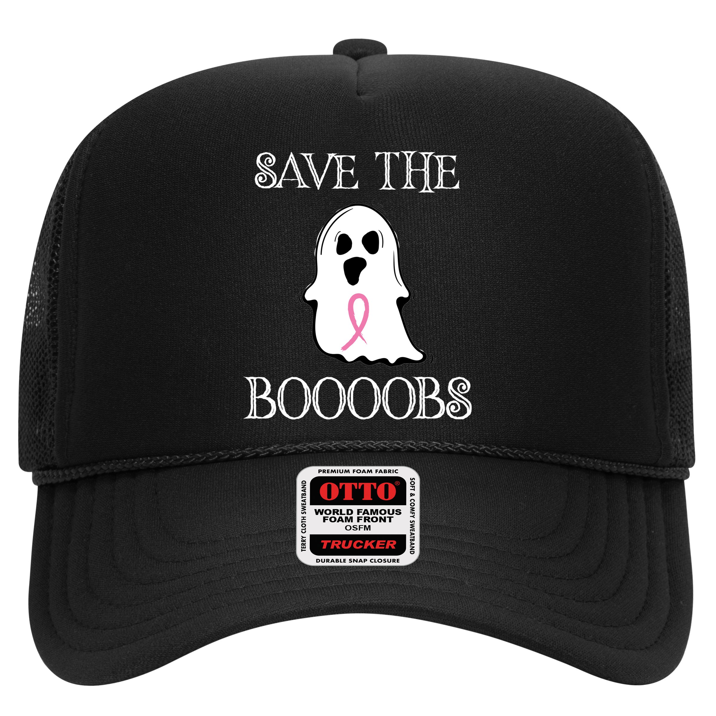 Save The Boooobs Breast Cancer Halloween Ghost Hat