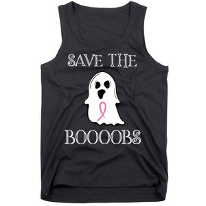 Save The Boooobs Breast Cancer Halloween Ghost Tank Top