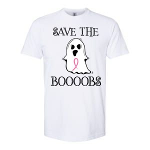 Save The Boooobs Breast Cancer Halloween Ghost Softstyle CVC T-Shirt