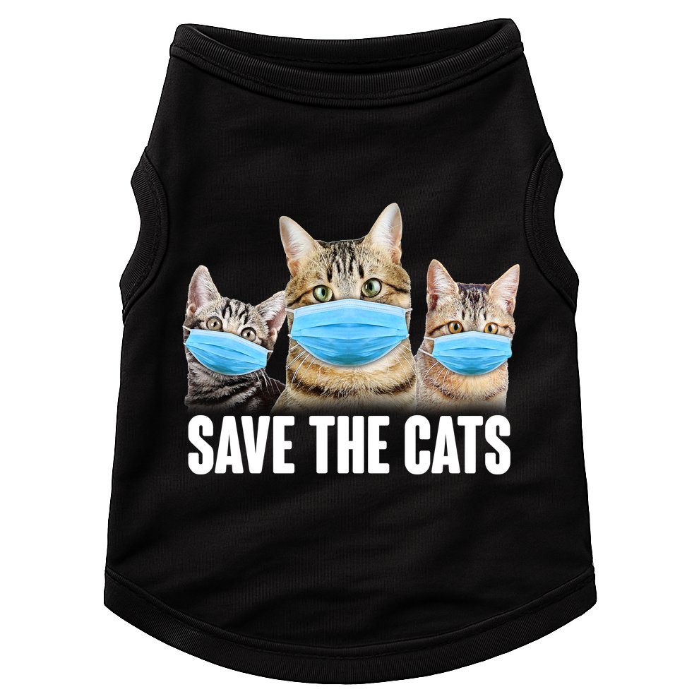 Save The Cats Face Mask Pandemic Doggie Tank