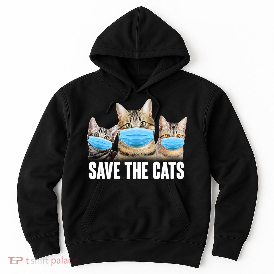 Save The Cats Face Mask Pandemic Hoodie