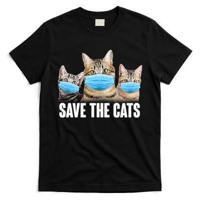 Save The Cats Face Mask Pandemic T-Shirt