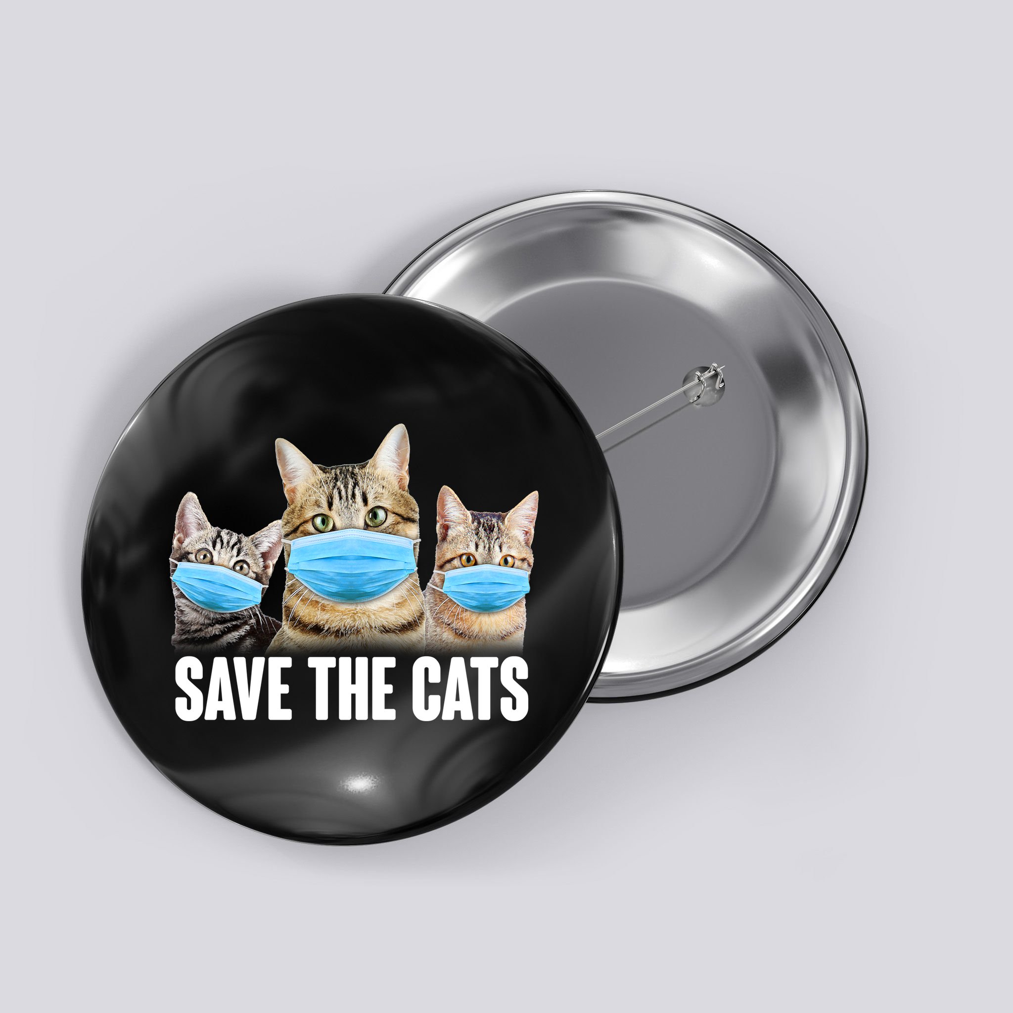 Save The Cats Face Mask Pandemic Button