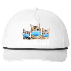 Save The Cats Face Mask Pandemic Snapback Five-Panel Rope Hat