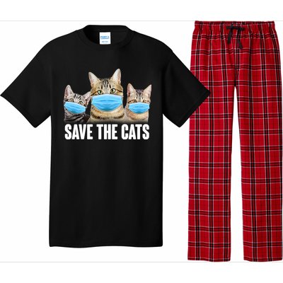 Save The Cats Face Mask Pandemic Pajama Set