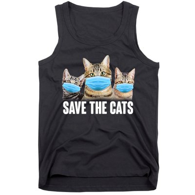 Save The Cats Face Mask Pandemic Tank Top